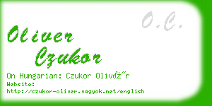 oliver czukor business card